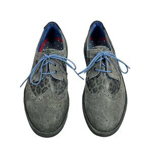 TED BAKER London Mens Oxford Wingtip Suede‎ Leopard Print Size 42/9US